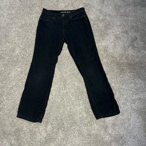 Black bootcut corduroy jeans